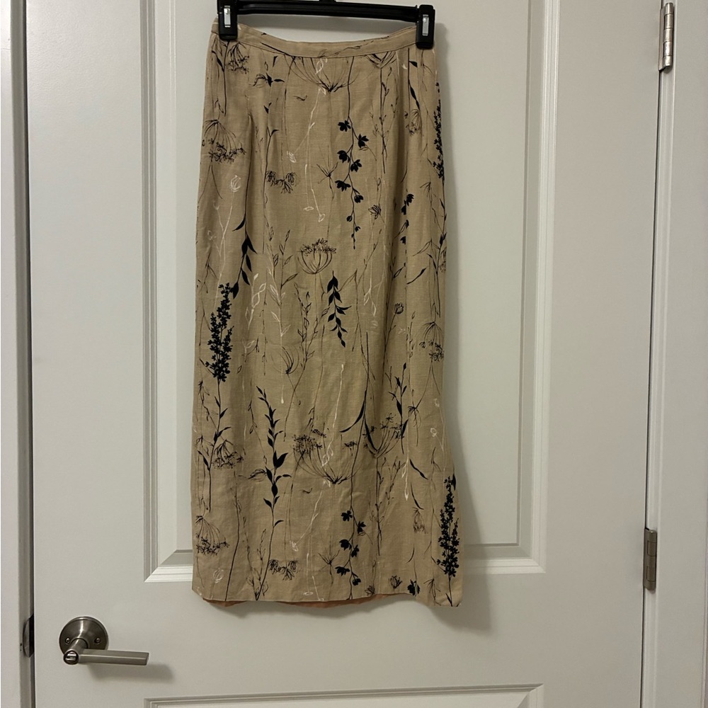 Vintage Floral linen Skirt
